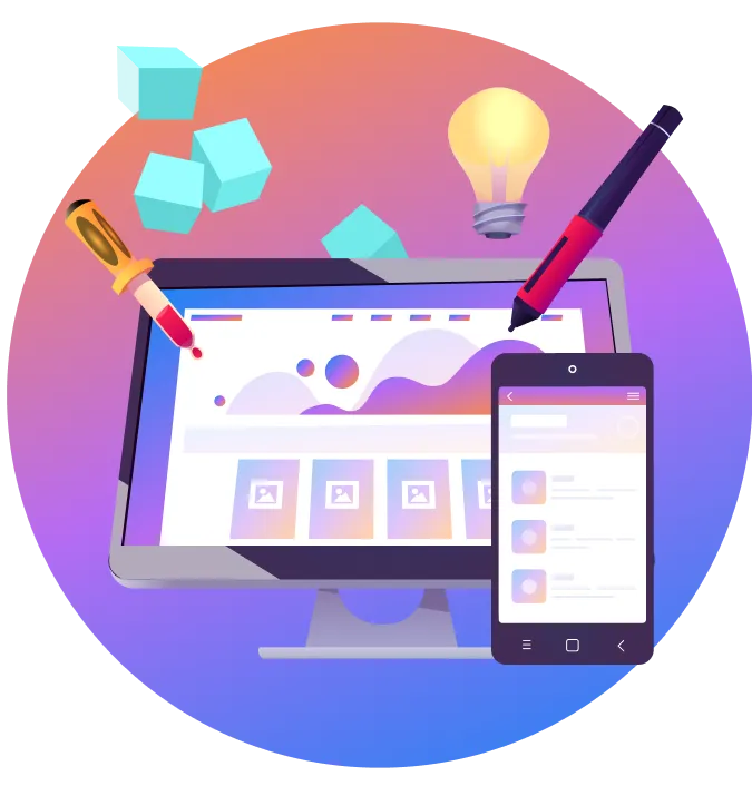 Illustration of Chubby Solutions digital services